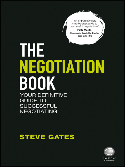Title details for The Negotiation Book by Steve Gates - Available